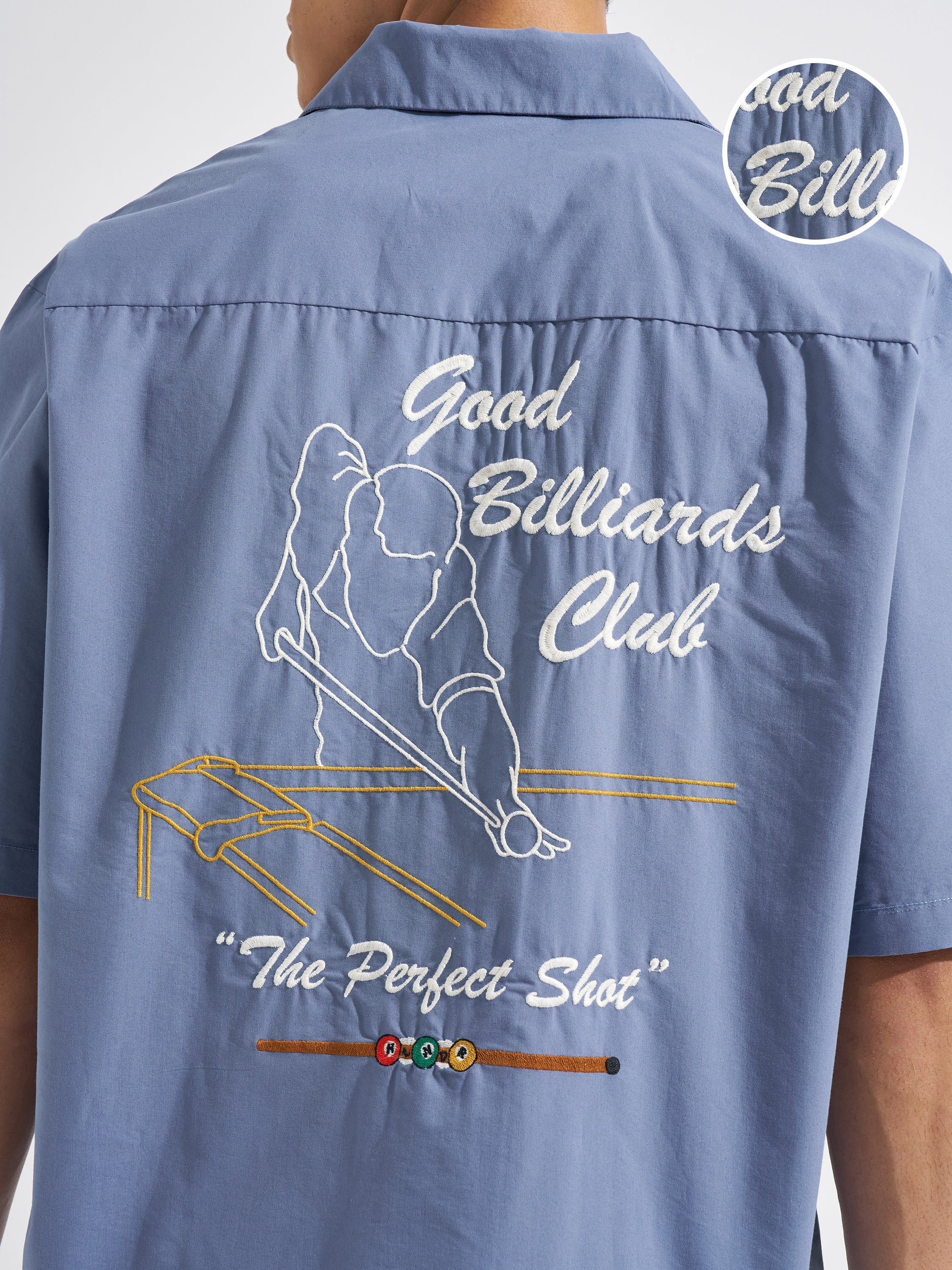 Highlander Men Blue Embroidered Boxy Fit Casual Shirt
