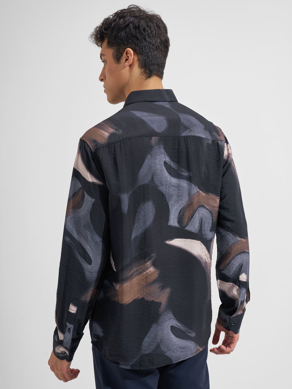 Highlander Men Rust Printed Regular Fit Casual Shirt