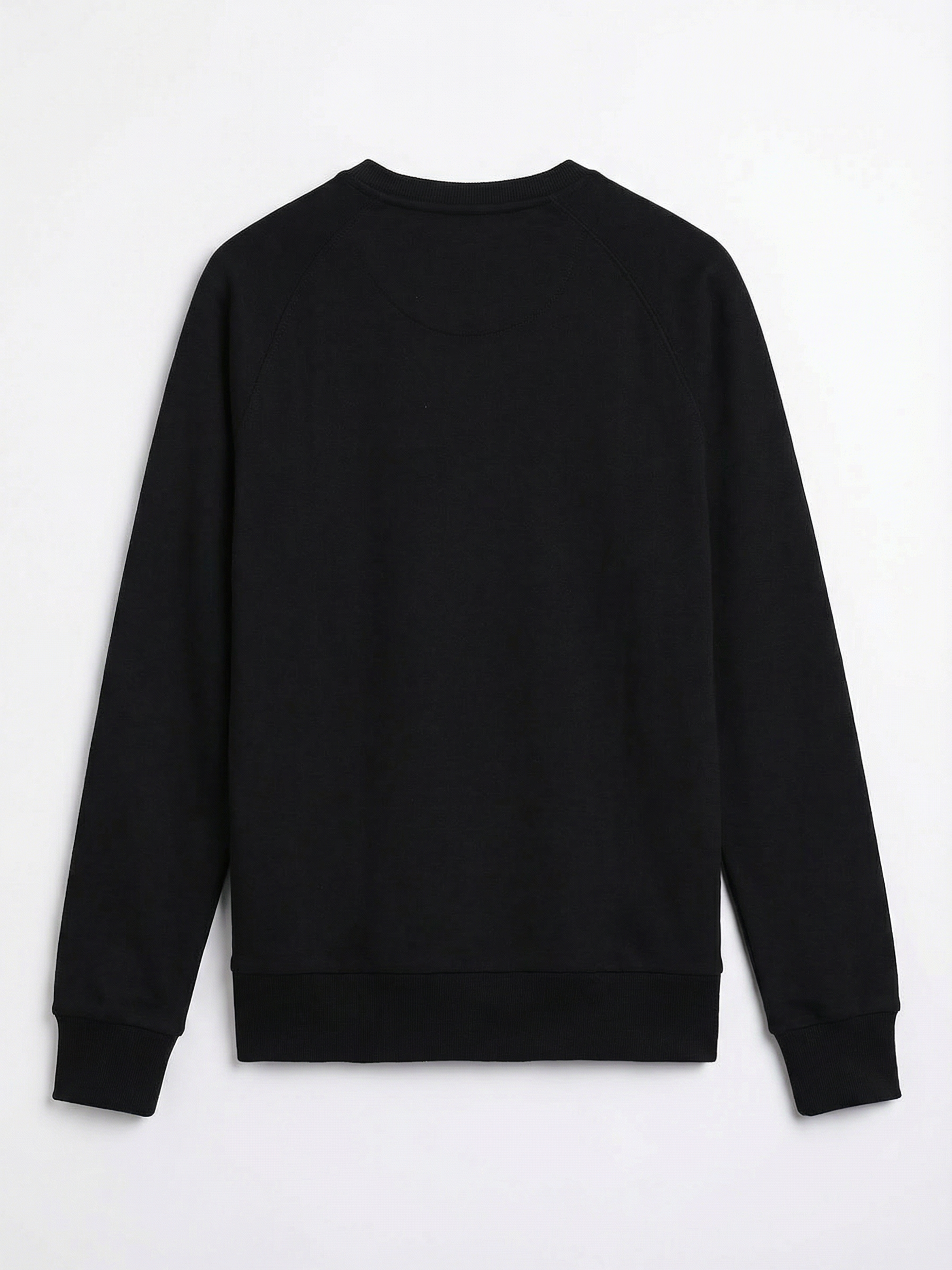 Highlander Men Black Round Neck Front-Open Sweatshirt - Black - Image 5
