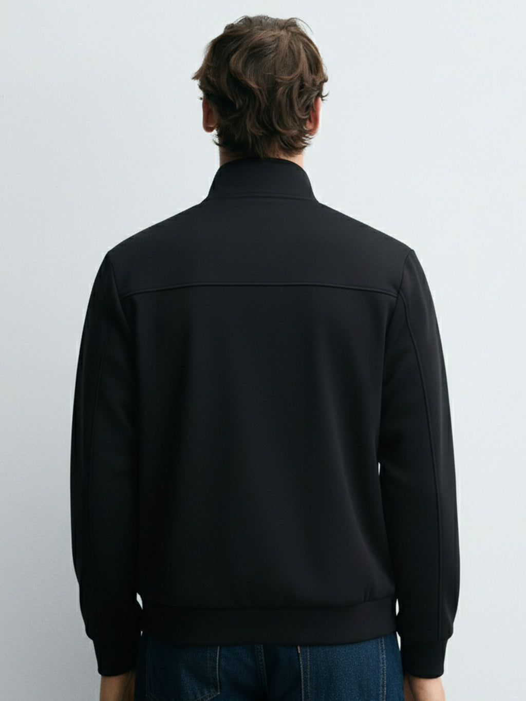 Highlander Men Black High Neck Pullover Sweatshirt - Black - Image 2