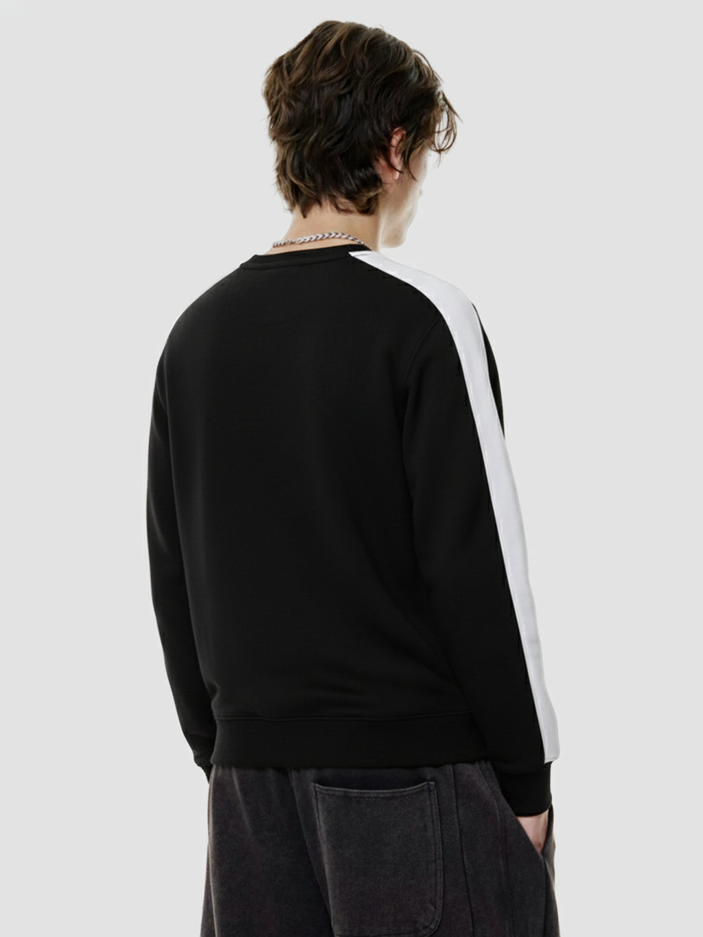 Highlander Men Black Round Neck Pullover Sweatshirt - Black - Image 3