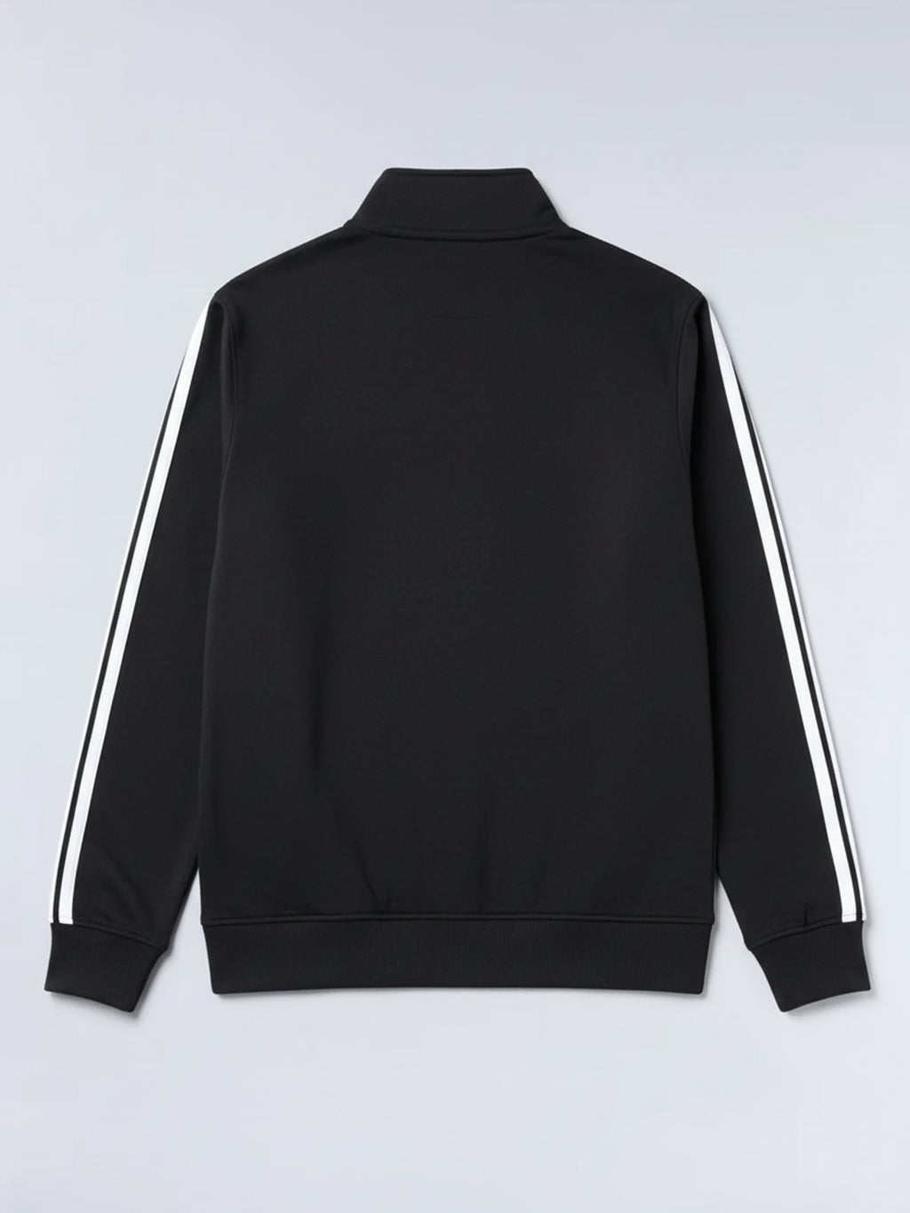 Highlander Men Black Mock Collar Front-Open Sweatshirt - Black - Image 5