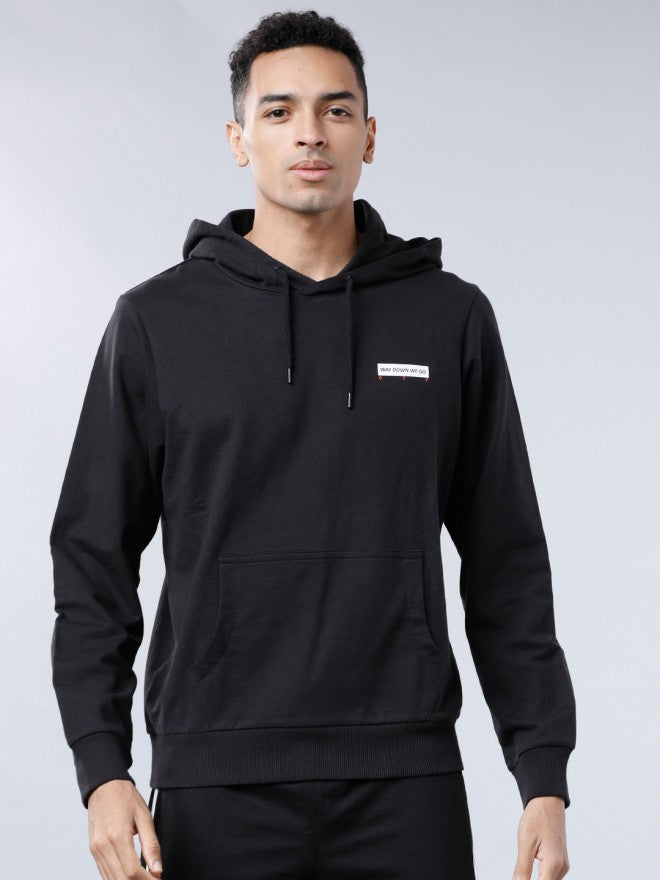 Highlander Men Black Hooded Pullover Sweatshirt - Black - Image 1
