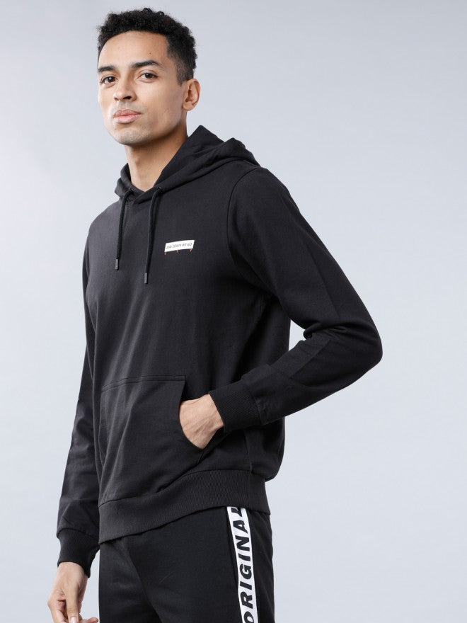 Highlander Men Black Hooded Pullover Sweatshirt - Black - Image 2