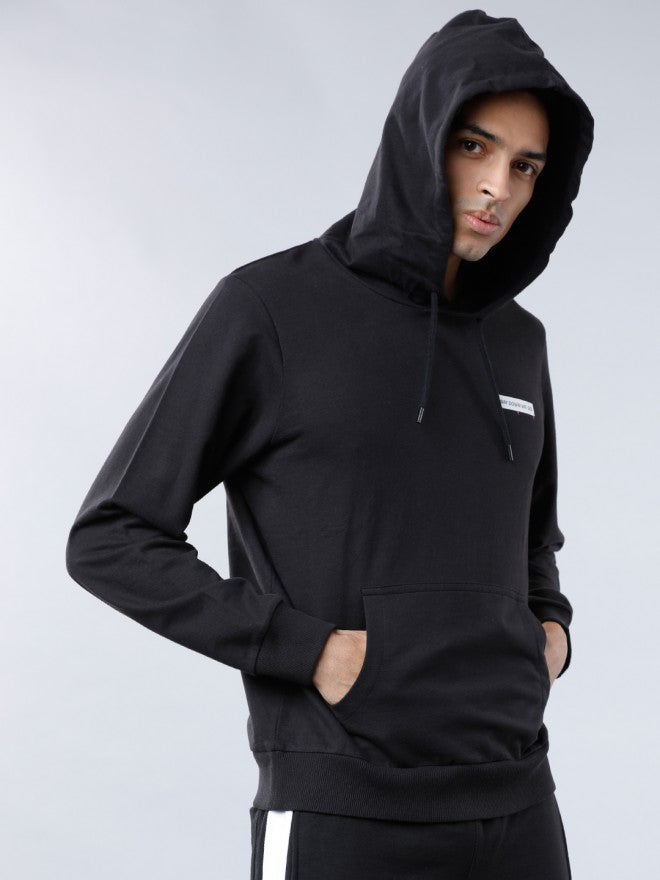 Highlander Men Black Hooded Pullover Sweatshirt - Black - Image 6