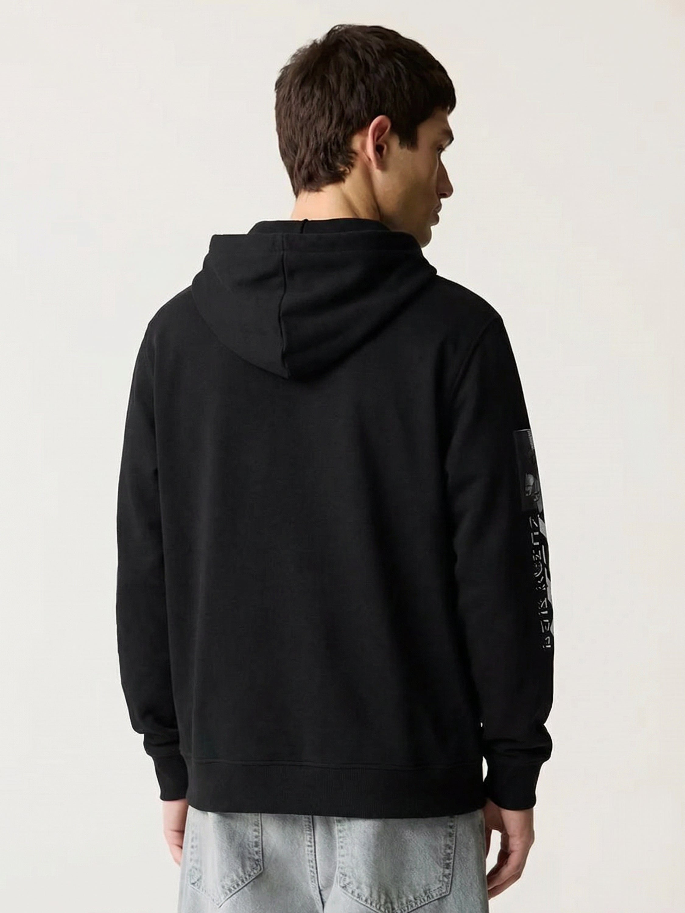 Highlander Men Black Hooded Pullover Sweatshirt - Black - Image 3