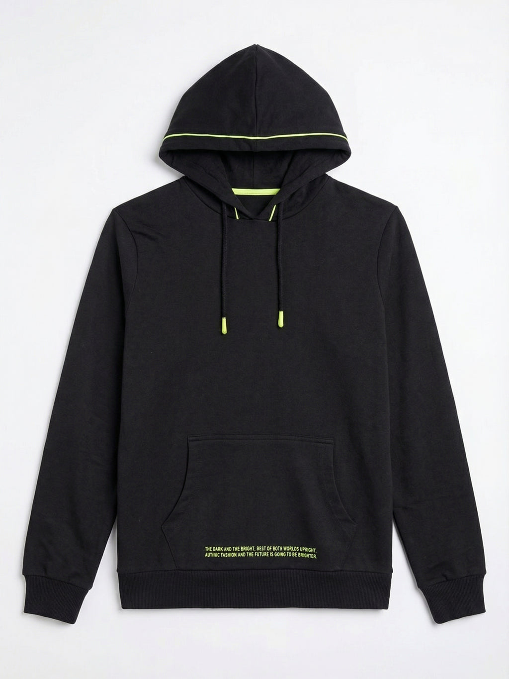 Highlander Men Black Hooded Pullover Sweatshirt - Black - Image 4