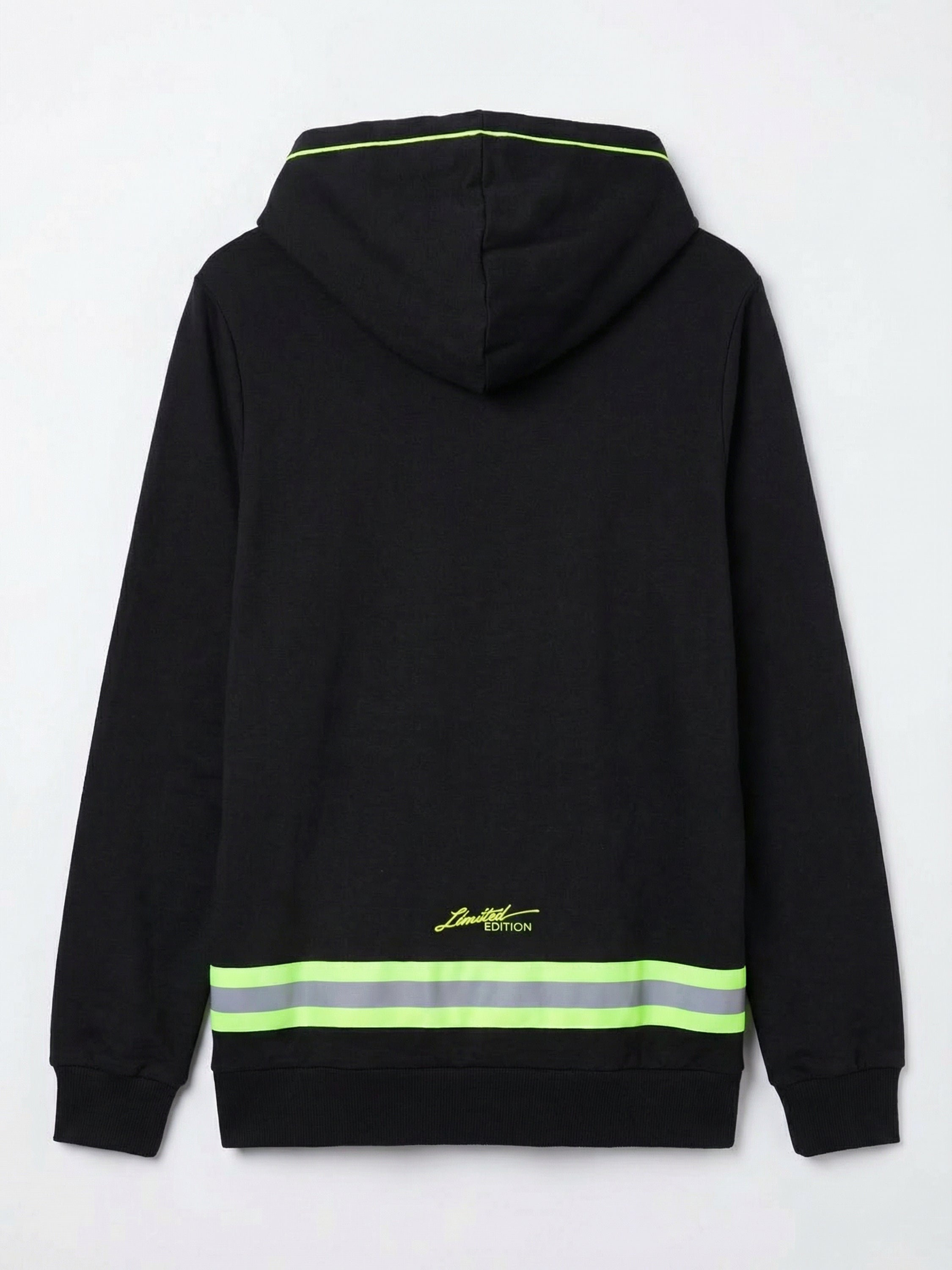 Highlander Men Black Hooded Pullover Sweatshirt - Black - Image 5