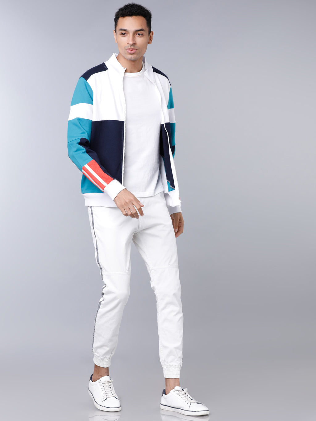 Highlander Men Multi Mock Collar Front-Open Sweatshirt - Multi - Image 5