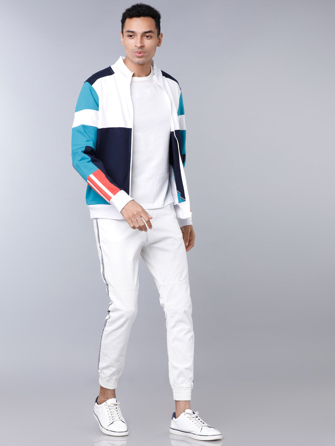 Highlander Men Multi Mock Collar Front-Open Sweatshirt - Multi - Image 5
