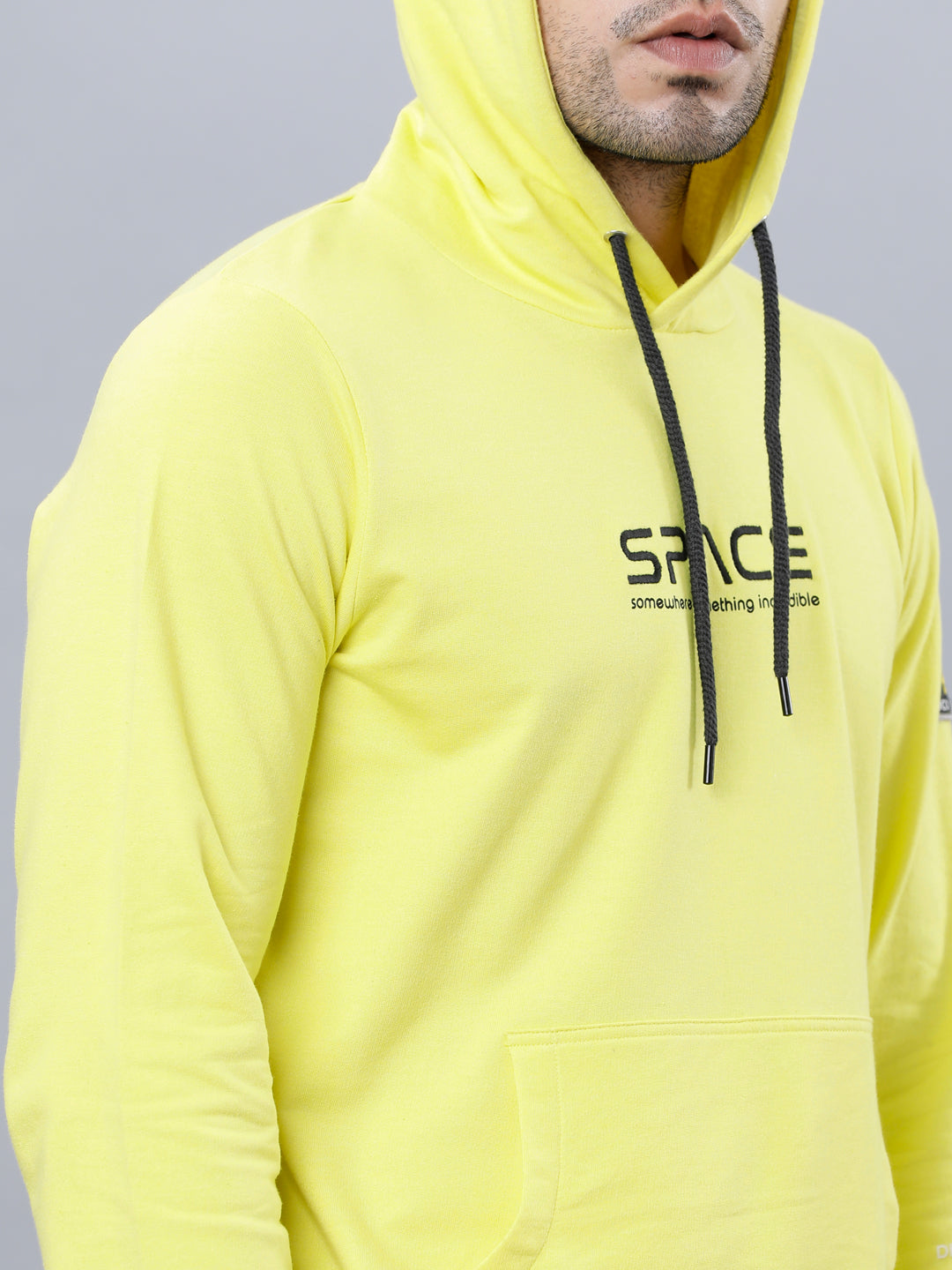 Highlander Men Yellow Hooded Pullover Sweatshirt - Yellow - Image 4