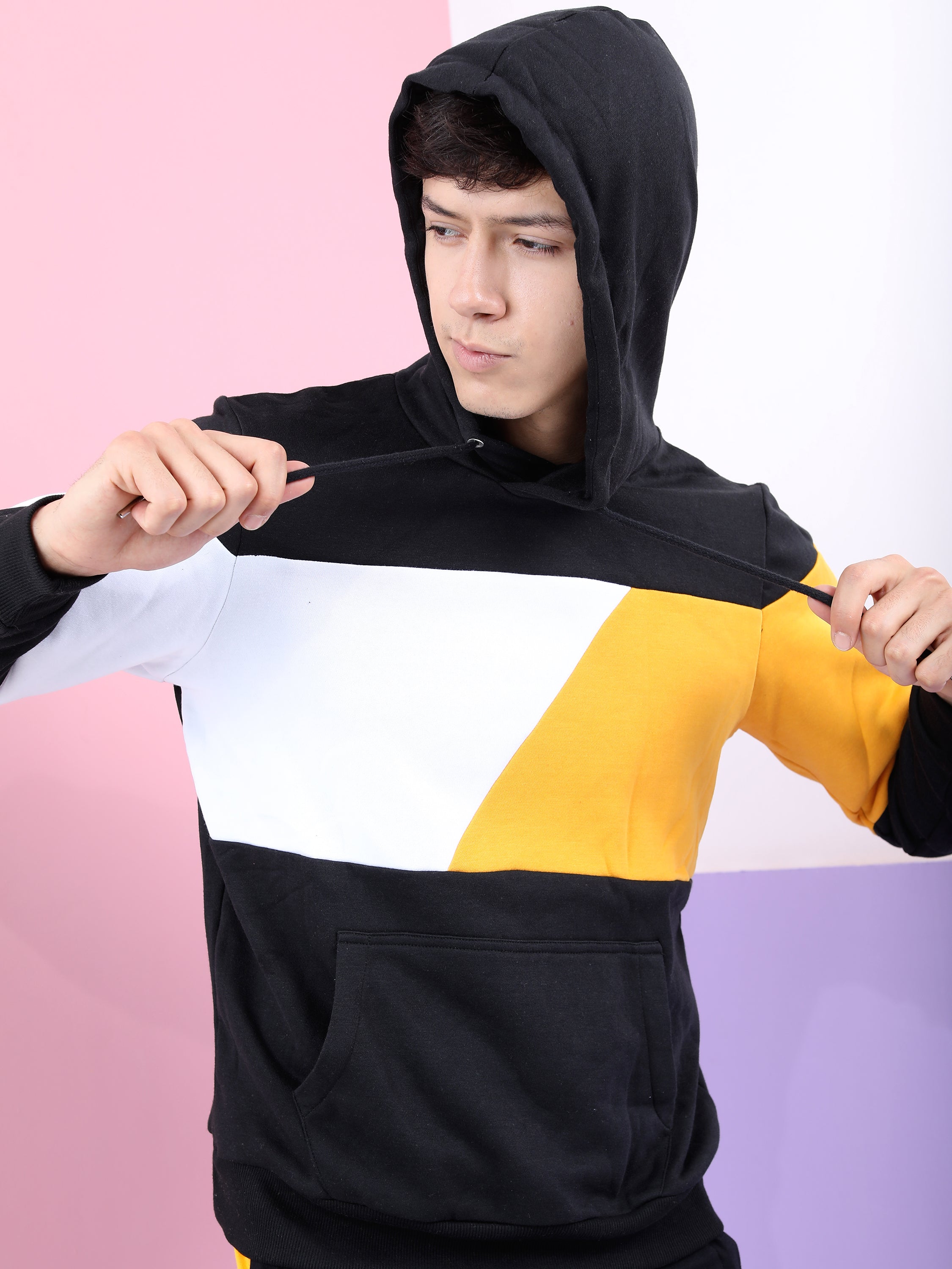 Highlander Men Black Hooded Pullover Sweatshirt - Black - Image 1