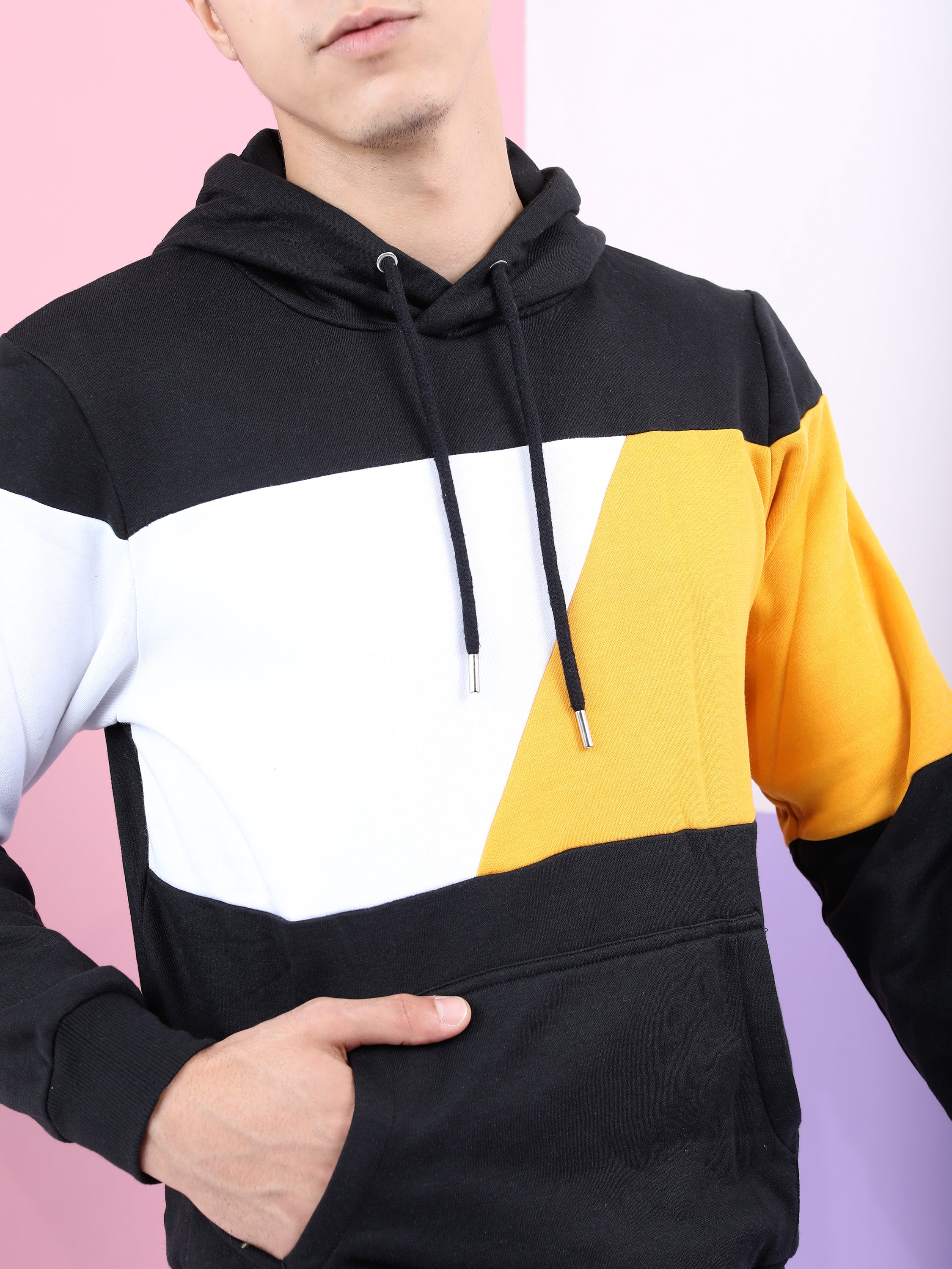 Highlander Men Black Hooded Pullover Sweatshirt - Black - Image 5