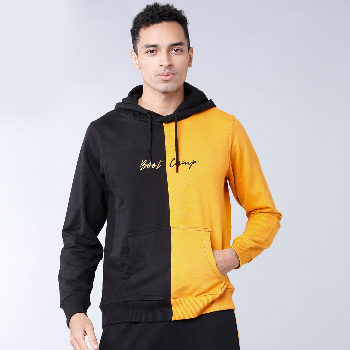 Highlander Men Black Hooded Pullover Sweatshirt - Black - Image 1