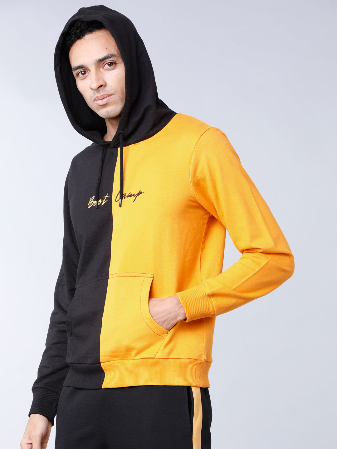 Highlander Men Black Hooded Pullover Sweatshirt - Black - Image 2