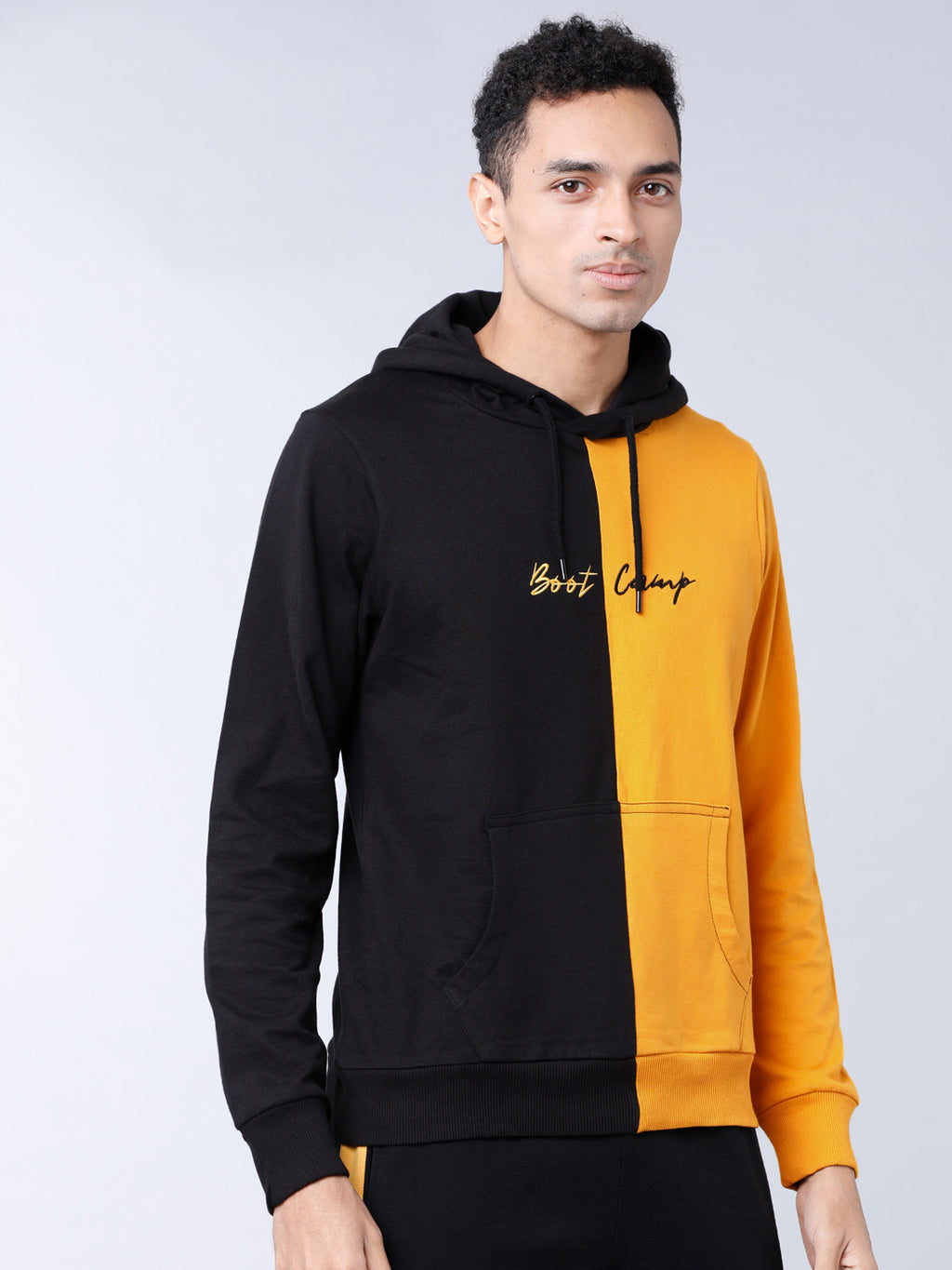 Highlander Men Black Hooded Pullover Sweatshirt - Black - Image 6