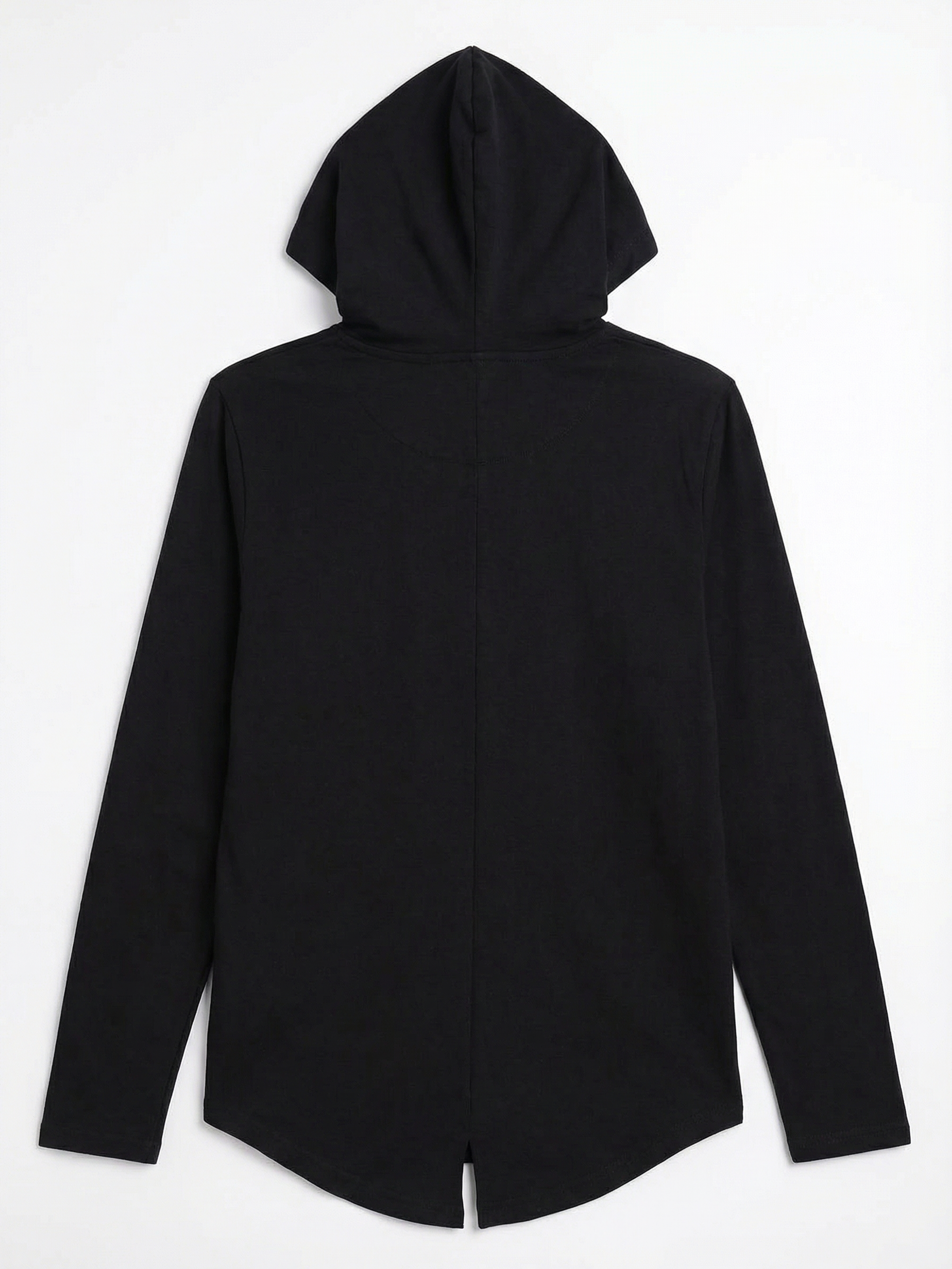 Highlander Men Black Hooded Front-Open Sweatshirt - Black - Image 5
