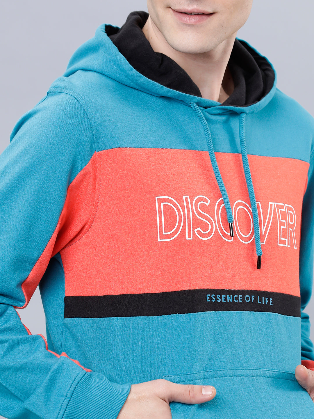 Highlander Men Teal Hooded Pullover Sweatshirt - Teal - Image 4