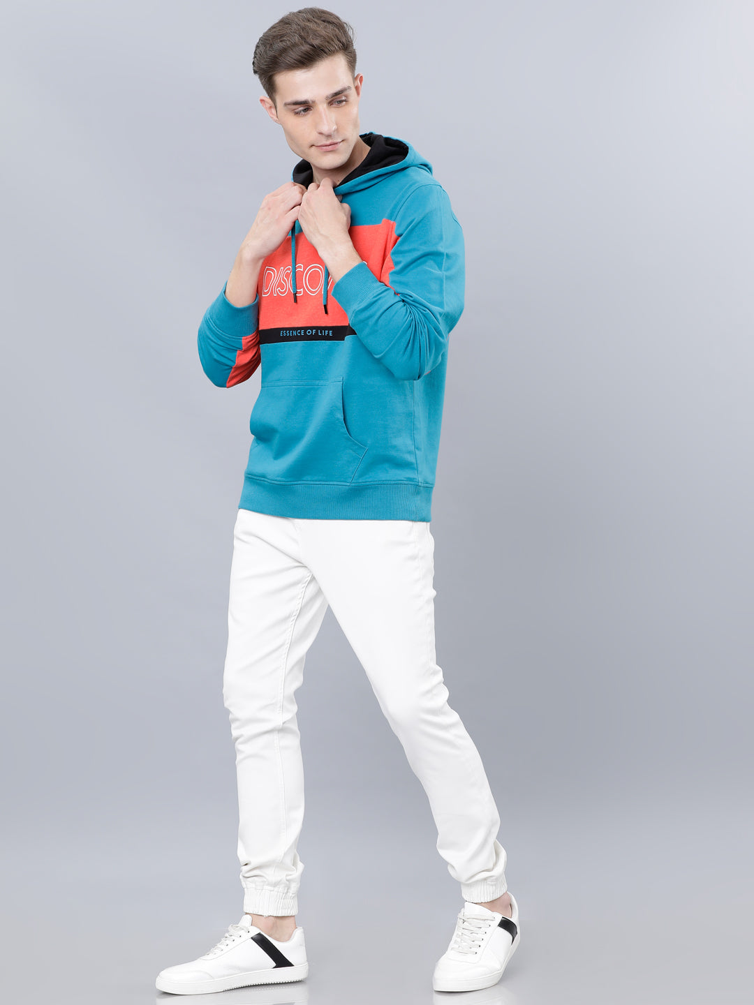 Highlander Men Teal Hooded Pullover Sweatshirt - Teal - Image 5