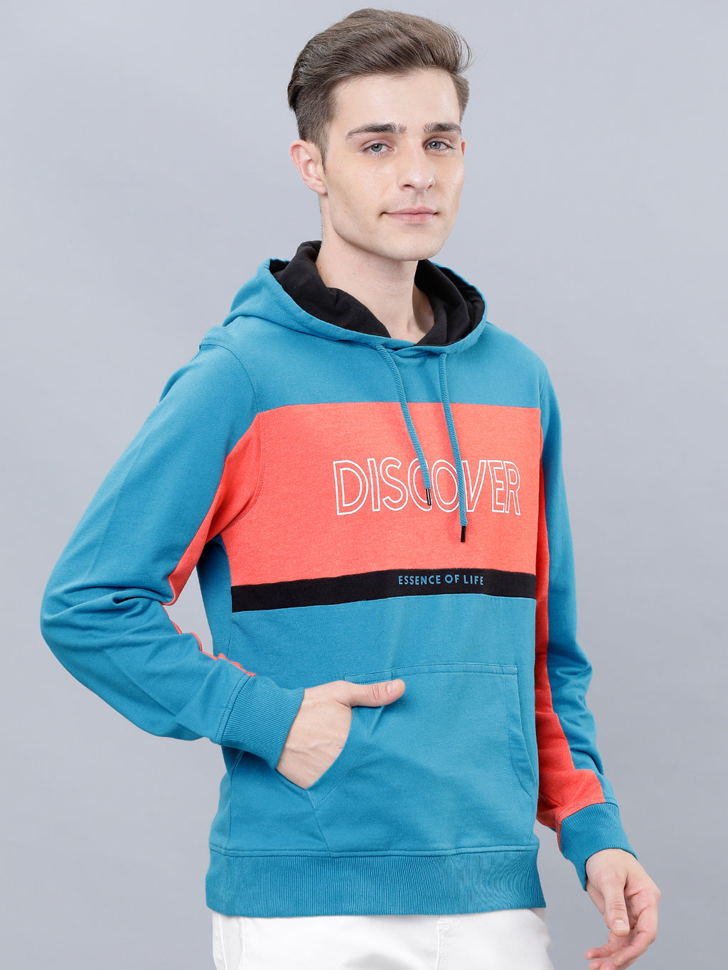 Highlander Men Teal Hooded Pullover Sweatshirt - Teal - Image 6