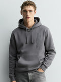 Highlander Men Grey Hooded Pullover Sweatshirt - Grey - Image 1