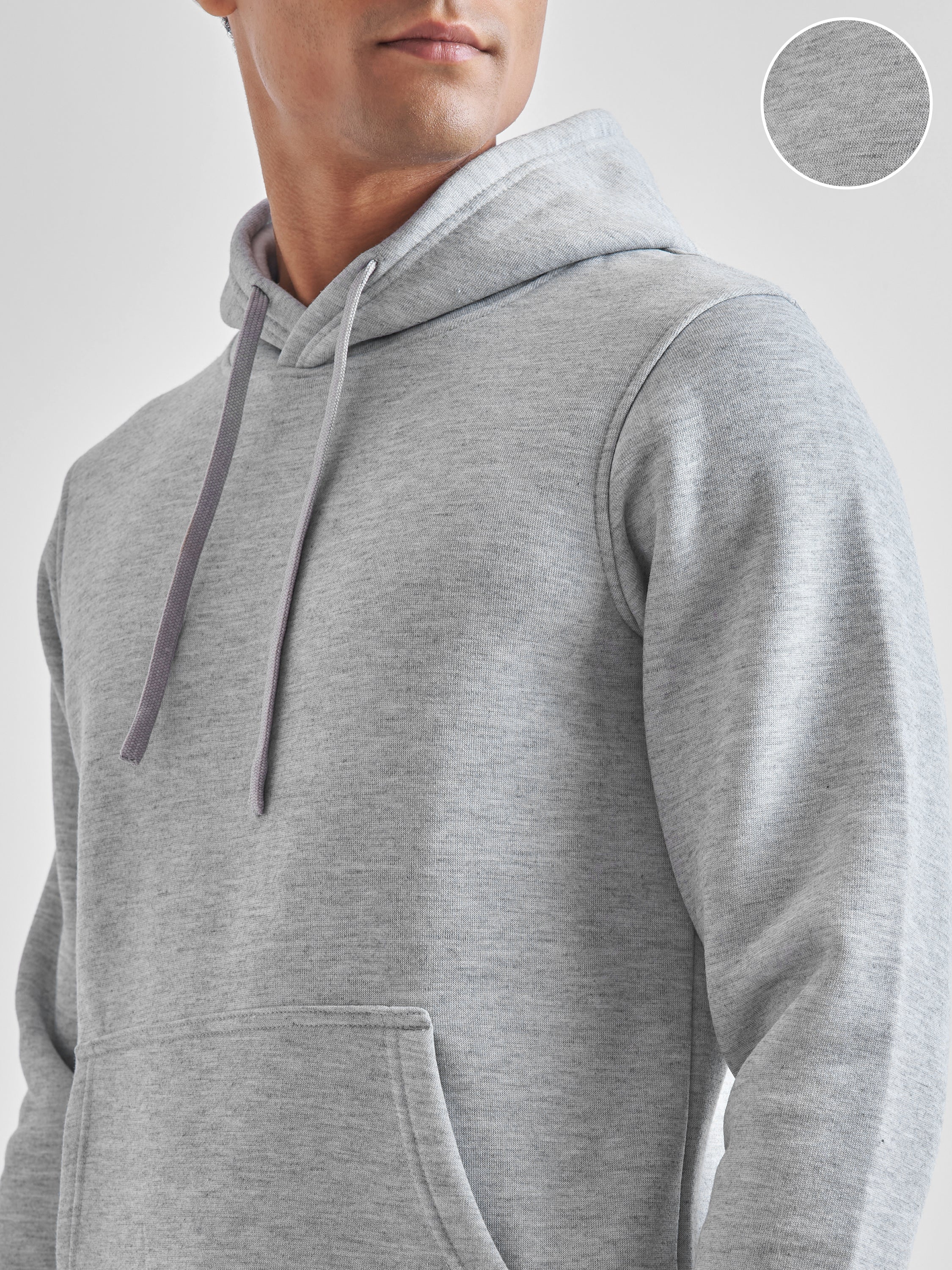 Highlander Men Grey Hooded Pullover Sweatshirt - Grey - Image 5