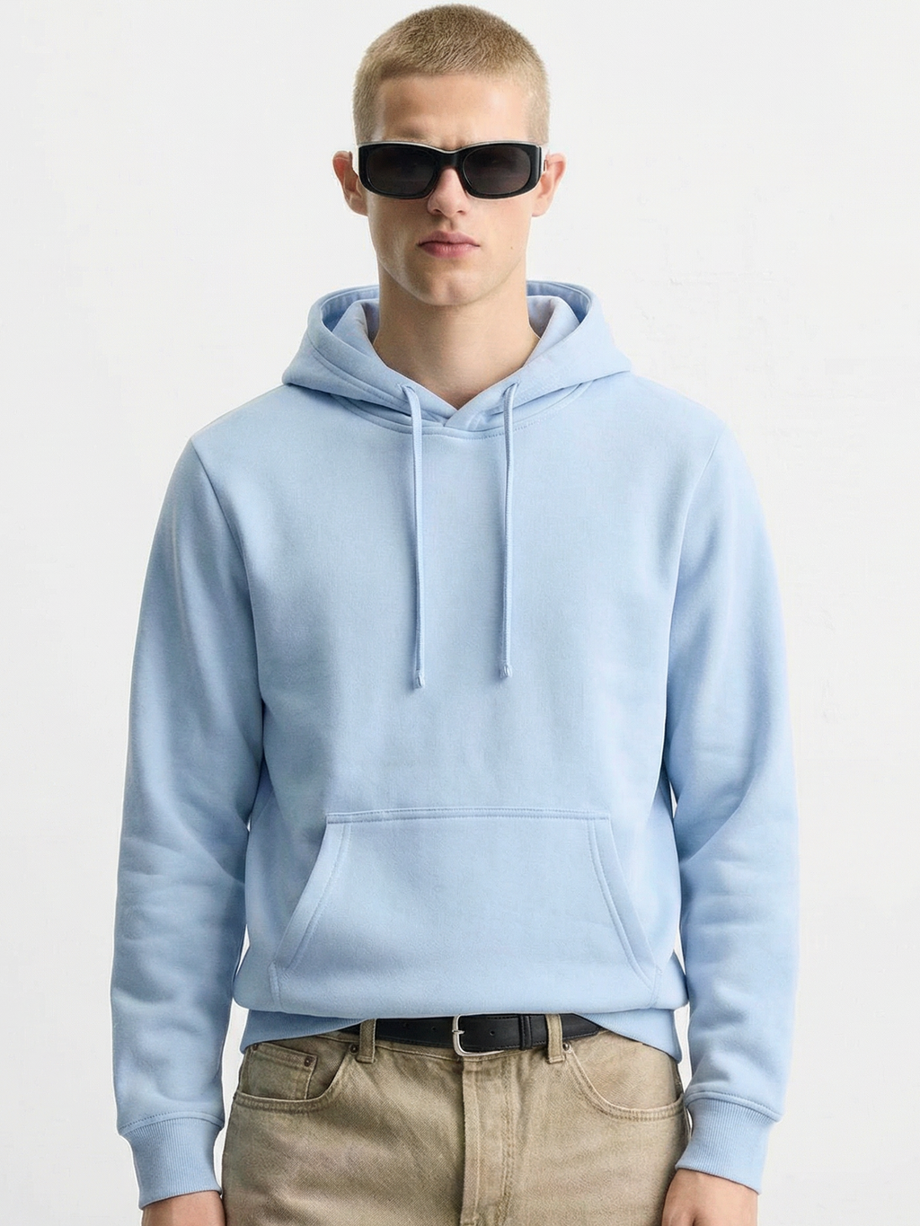Highlander Men Blue Hooded Pullover Sweatshirt - Blue - Image 1