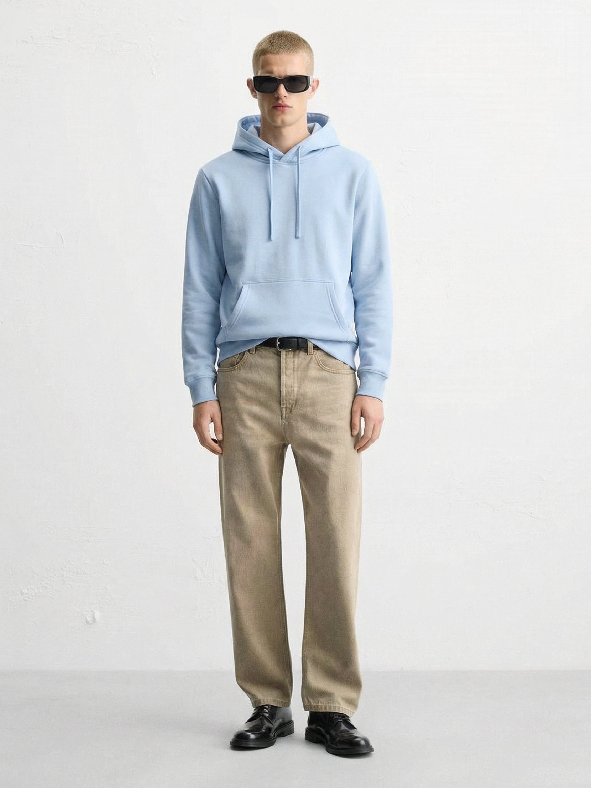 Highlander Men Blue Hooded Pullover Sweatshirt - Blue - Image 3