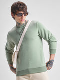 Highlander Men Green Round Neck Pullover Sweatshirt - Green - Image 1