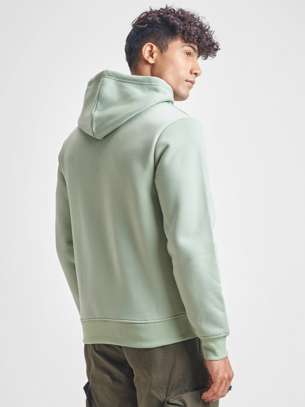 Highlander Men Green Hooded Pullover Sweatshirt - Green - Image 3