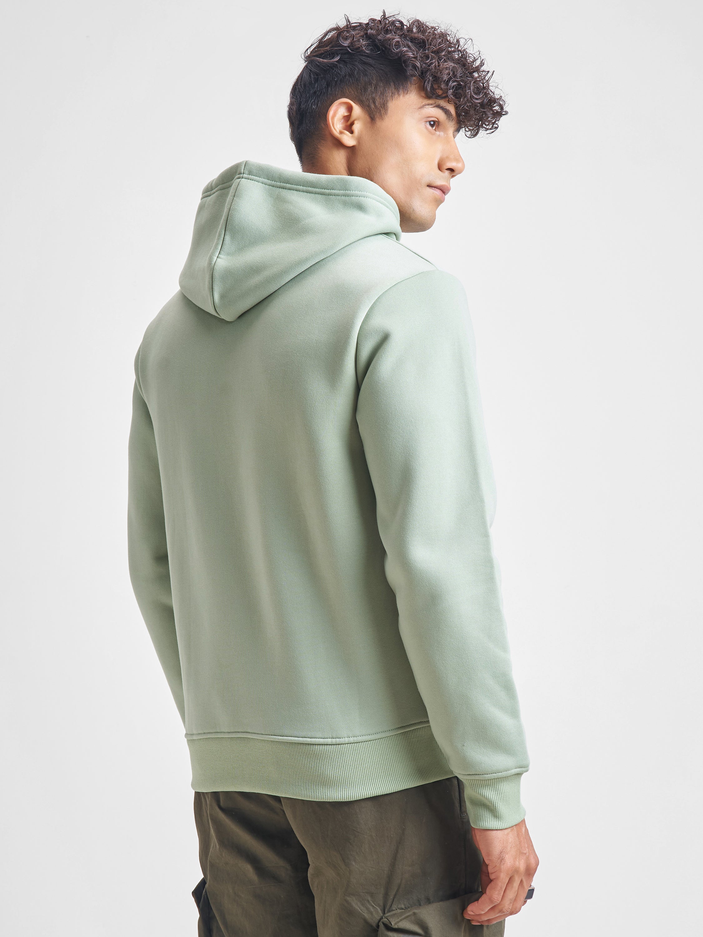 Highlander Men Green Hooded Pullover Sweatshirt - Green - Image 3