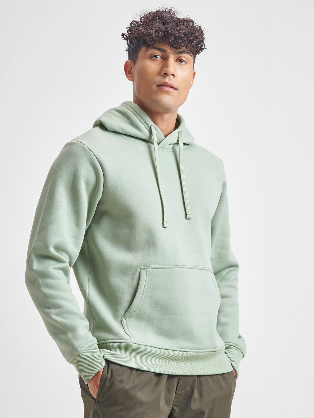 Highlander Men Green Hooded Pullover Sweatshirt - Green - Image 6