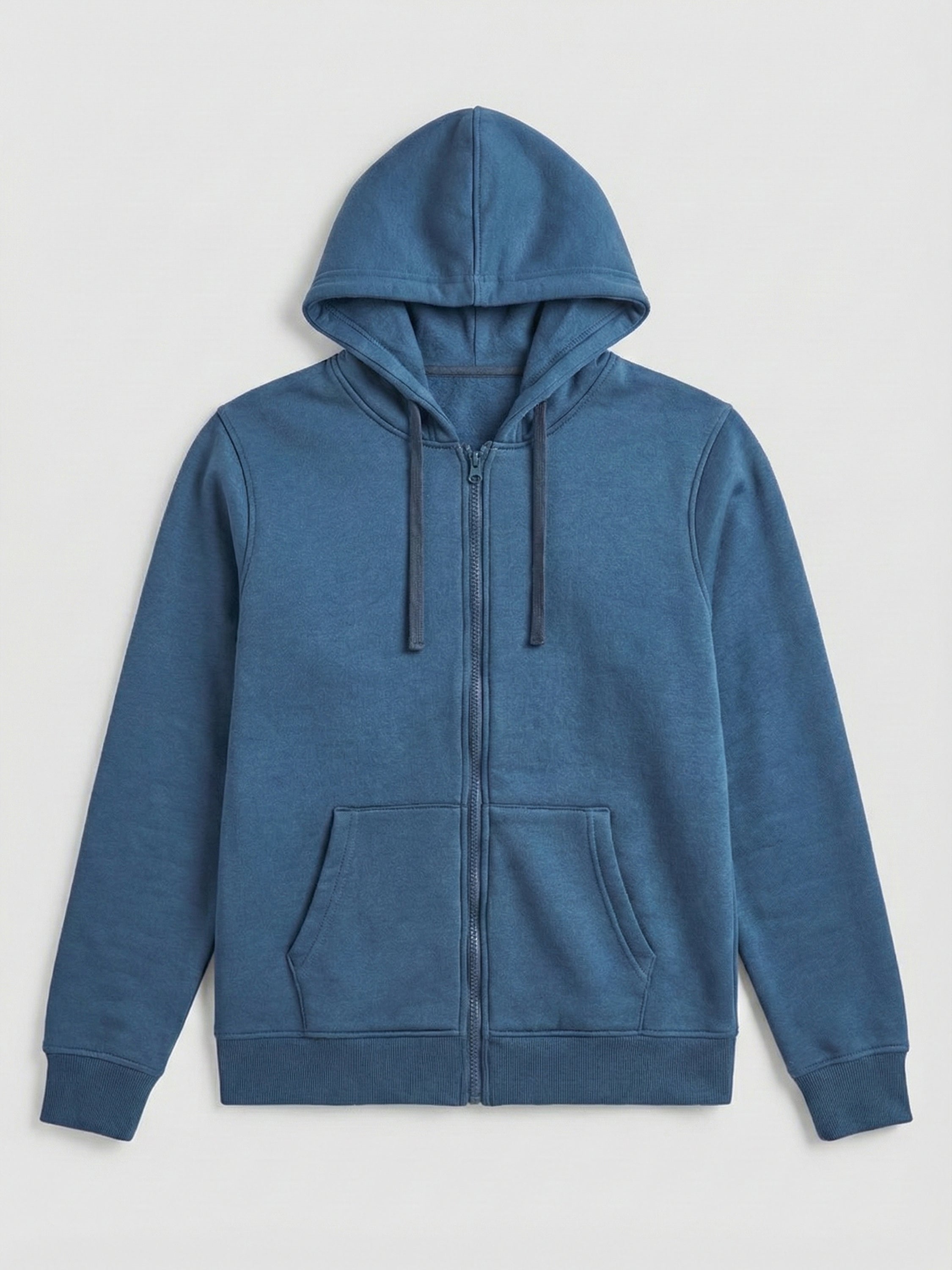 Highlander Men Blue Hooded Front-Open Sweatshirt - Blue - Image 4
