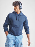 Highlander Men Blue Hooded Pullover Sweatshirt - Blue - Image 1