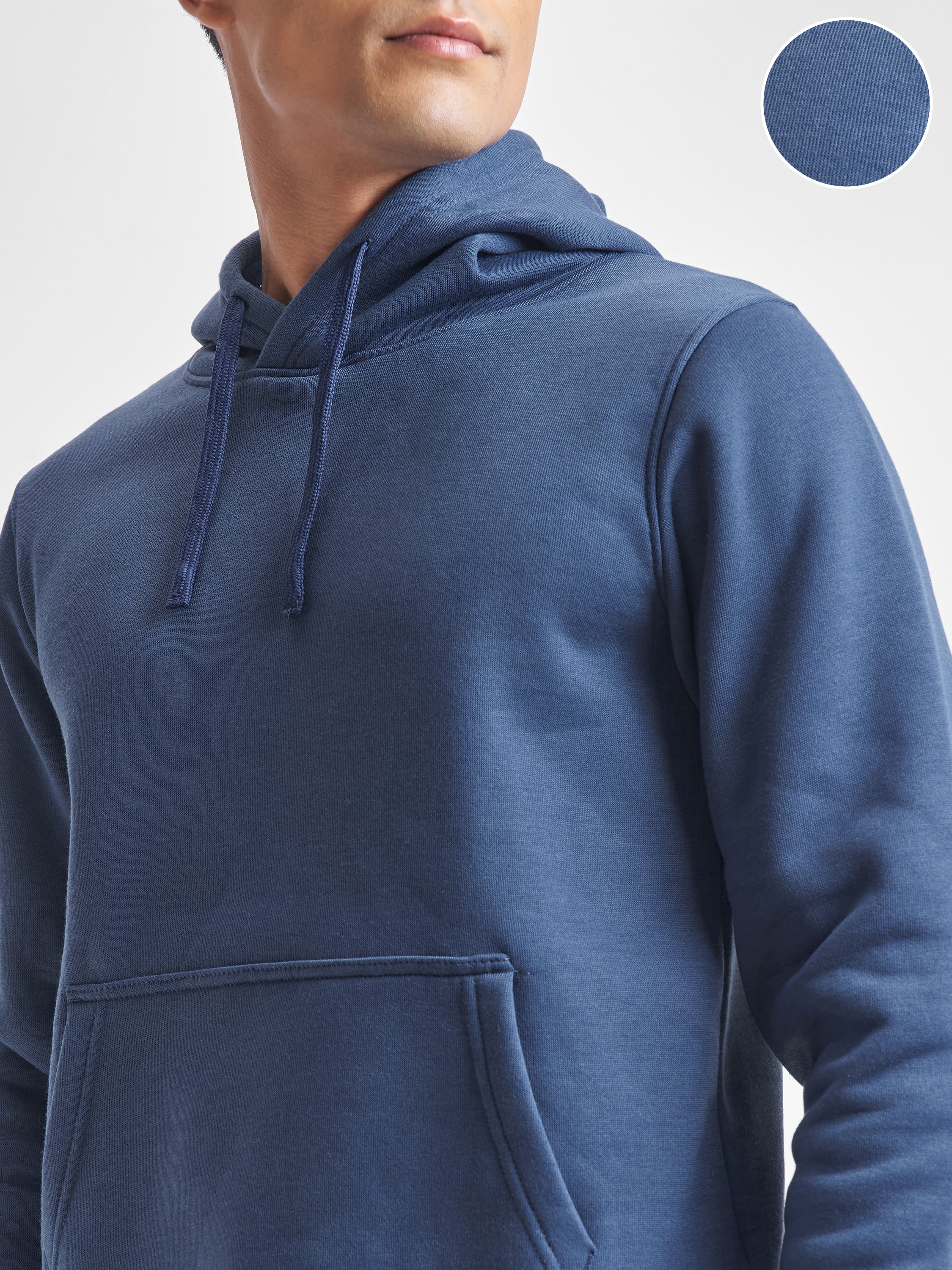 Highlander Men Blue Hooded Pullover Sweatshirt - Blue - Image 5