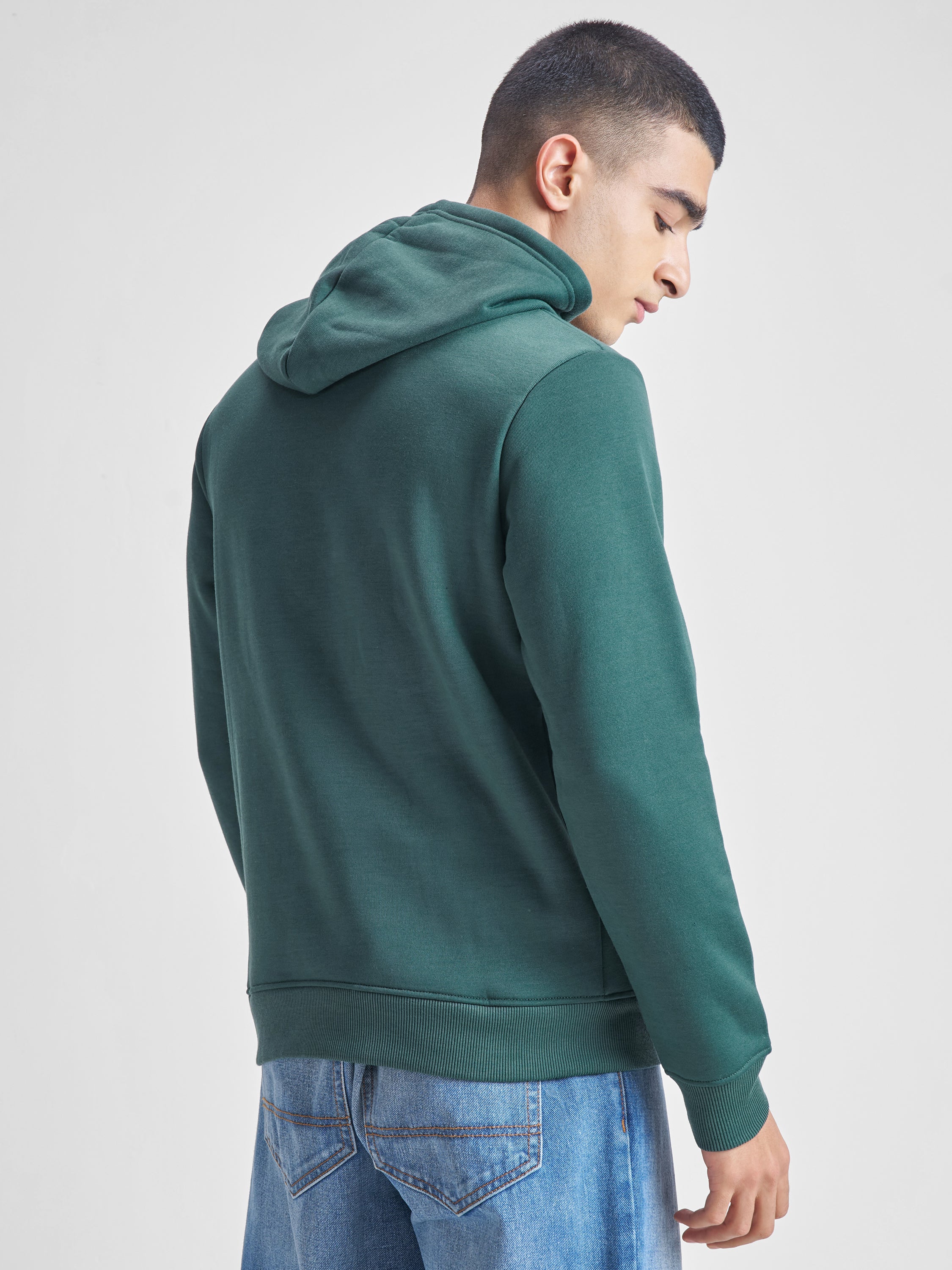 Highlander Men Green Hooded Pullover Sweatshirt - Green - Image 3