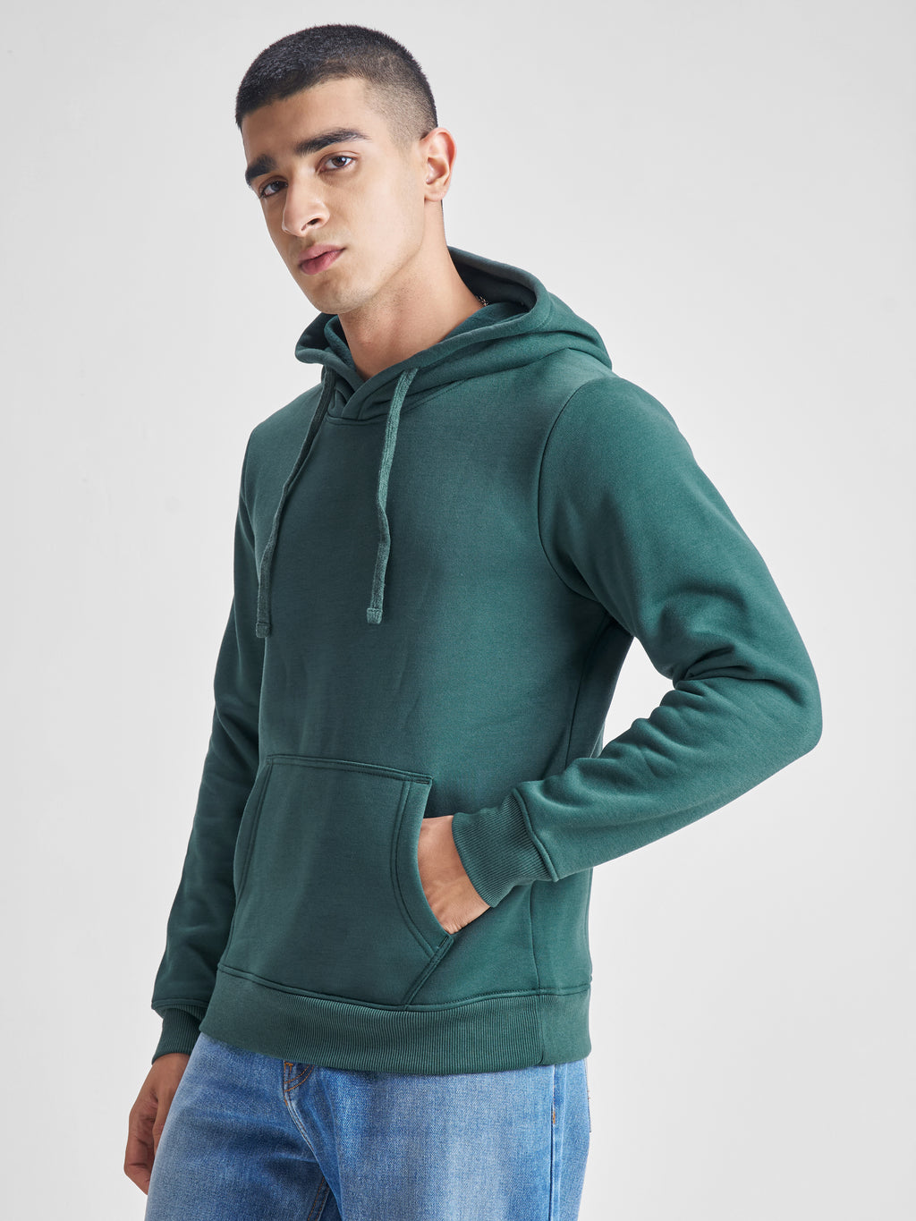Highlander Men Green Hooded Pullover Sweatshirt - Green - Image 4