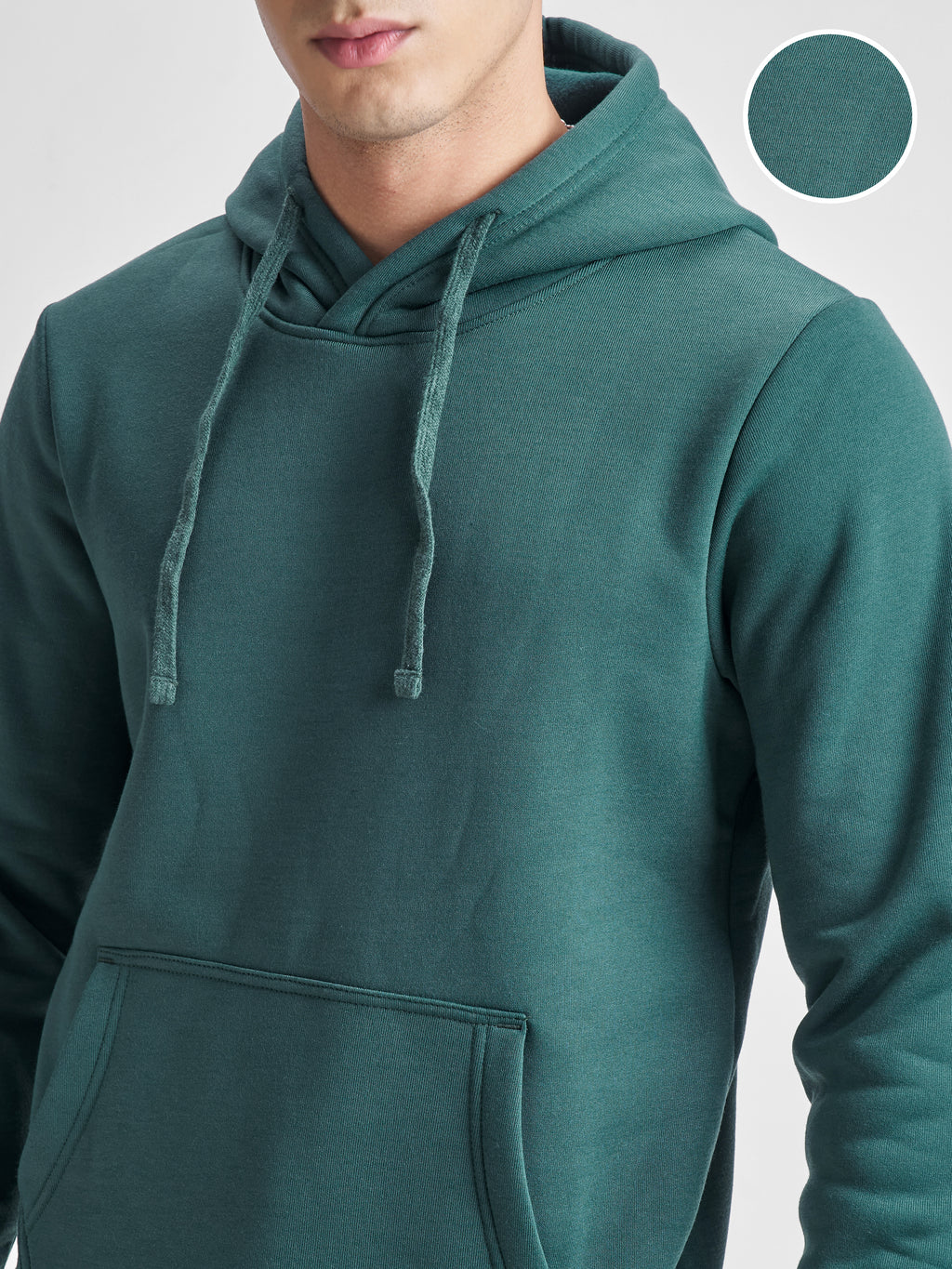 Highlander Men Green Hooded Pullover Sweatshirt - Green - Image 5