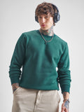 Highlander Men Green Round Neck Pullover Sweatshirt - Green - Image 1