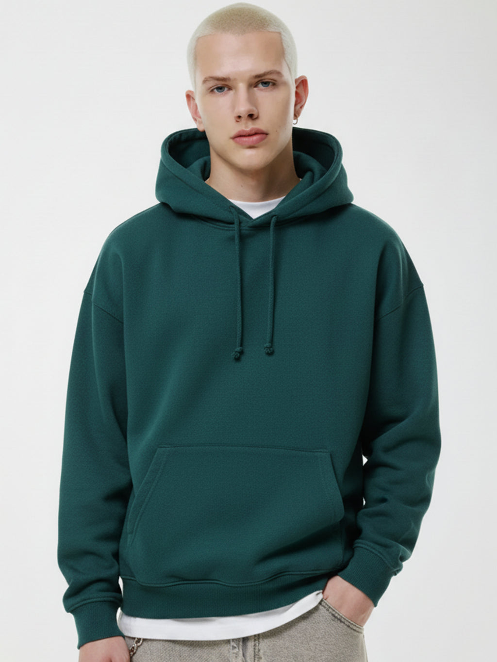 Highlander Men Green Hooded Pullover Sweatshirt - Green - Image 1