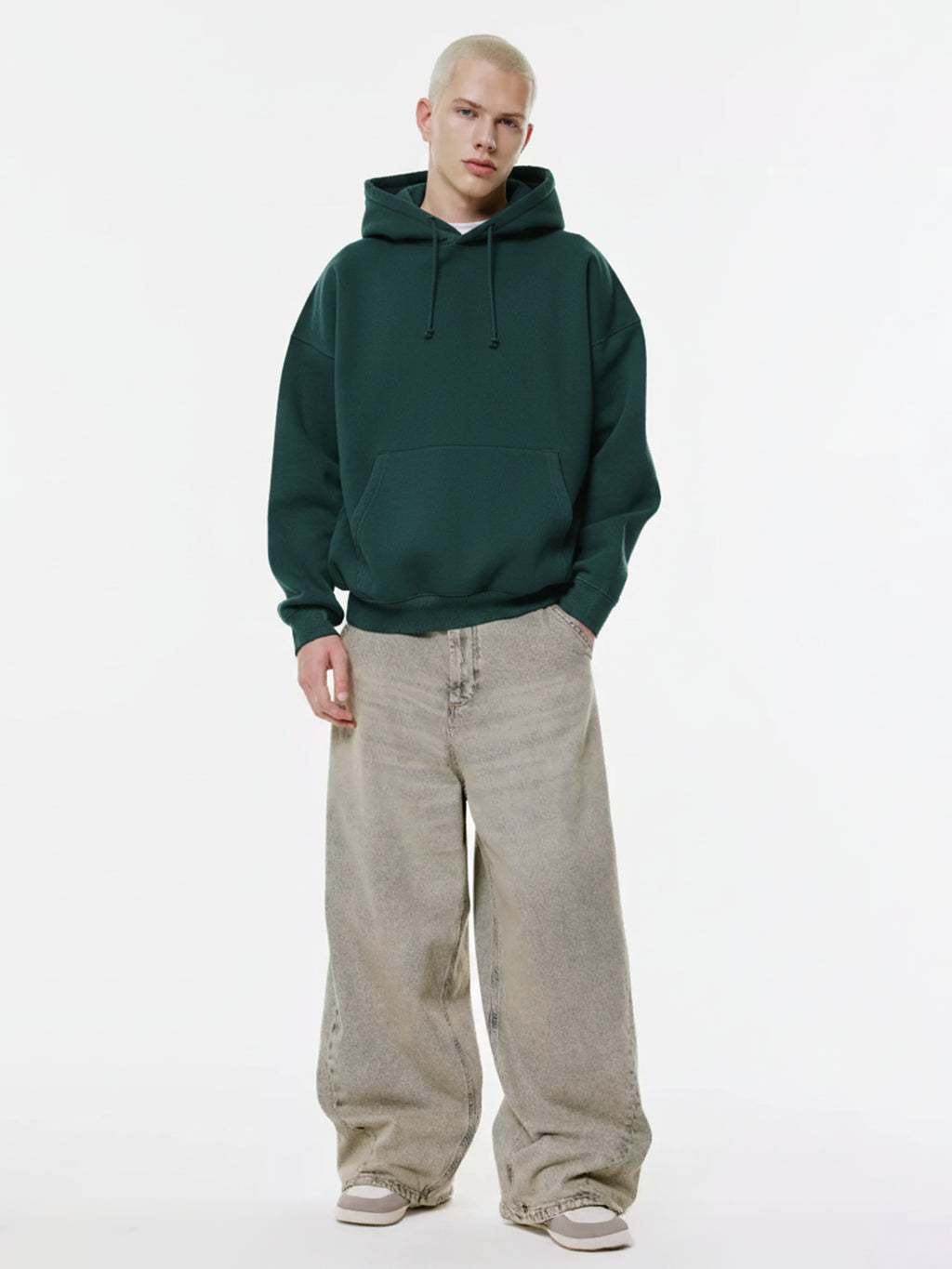 Highlander Men Green Hooded Pullover Sweatshirt - Green - Image 2