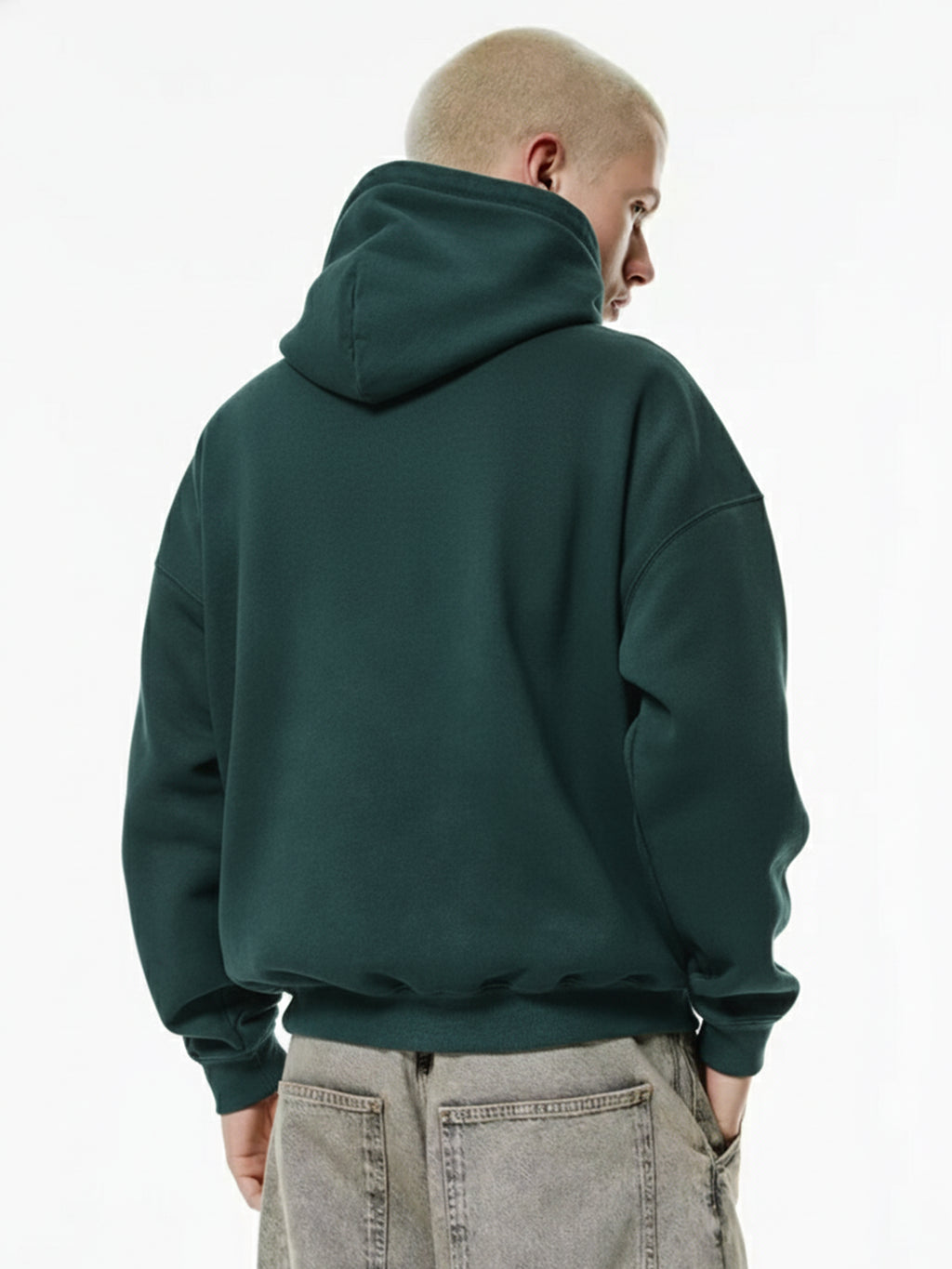 Highlander Men Green Hooded Pullover Sweatshirt - Green - Image 3