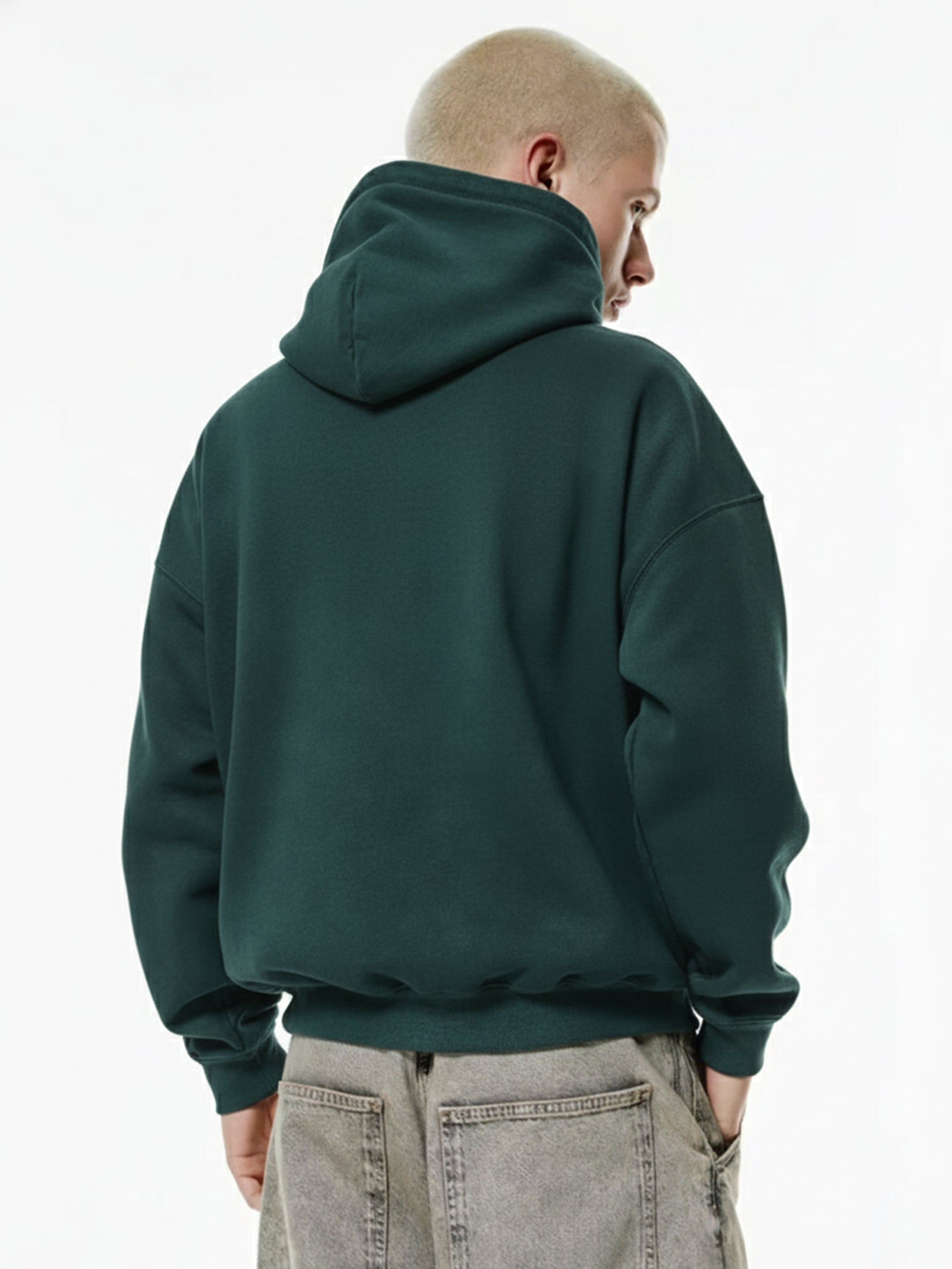 Highlander Men Green Hooded Pullover Sweatshirt - Green - Image 3