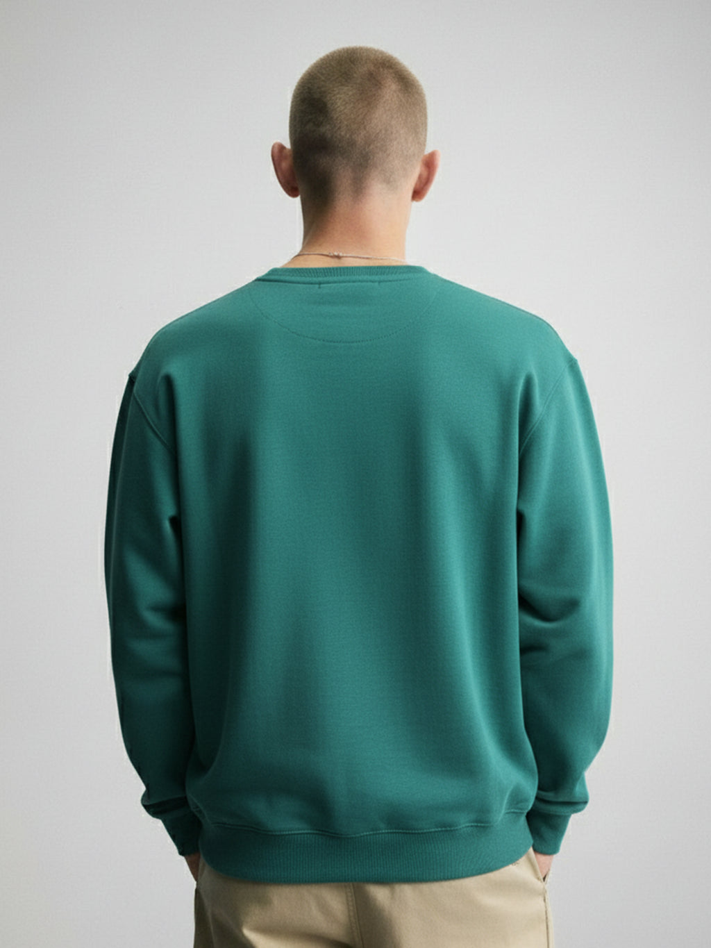 Highlander Men Green Round Neck Pullover Sweatshirt - Green - Image 2