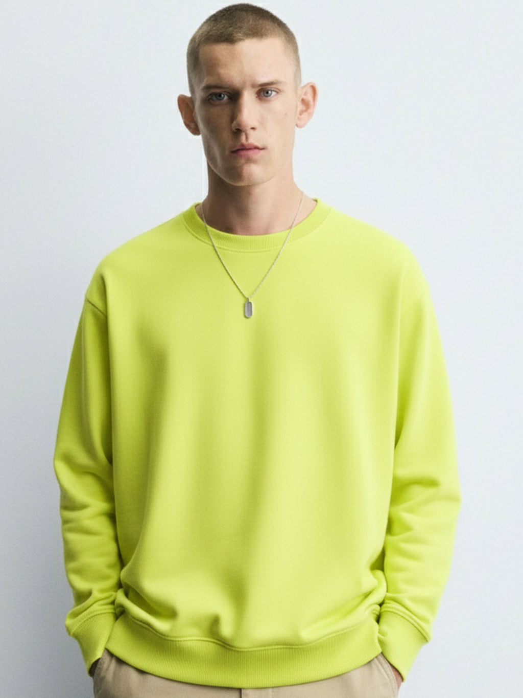 Highlander Men Yellow Round Neck Pullover Sweatshirt - Yellow - Image 1
