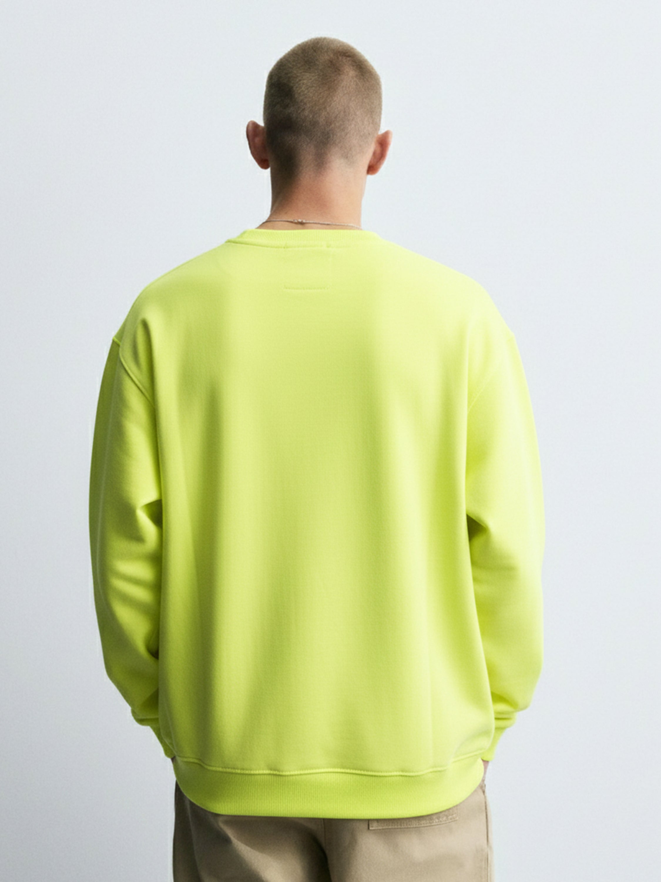 Highlander Men Yellow Round Neck Pullover Sweatshirt - Yellow - Image 2
