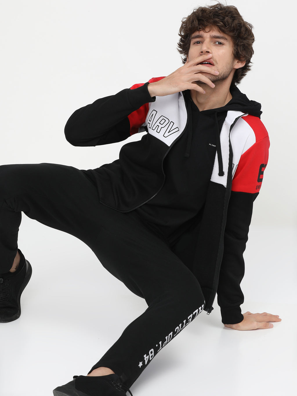 Highlander Men White Hooded Pullover Sweatshirt - White - Image 5