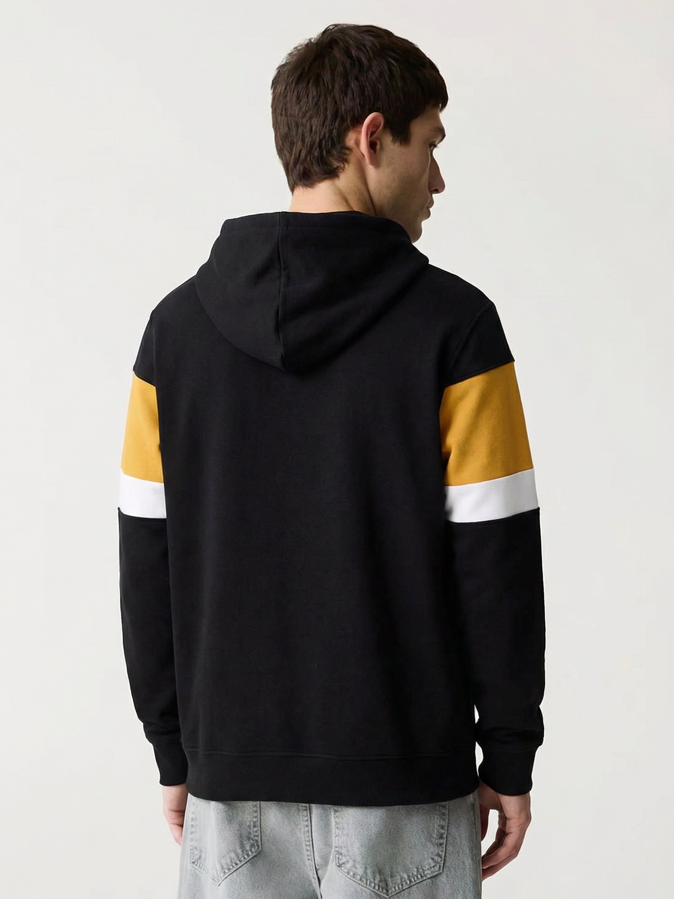 Highlander Men Black Hooded Pullover Sweatshirt - Black - Image 3