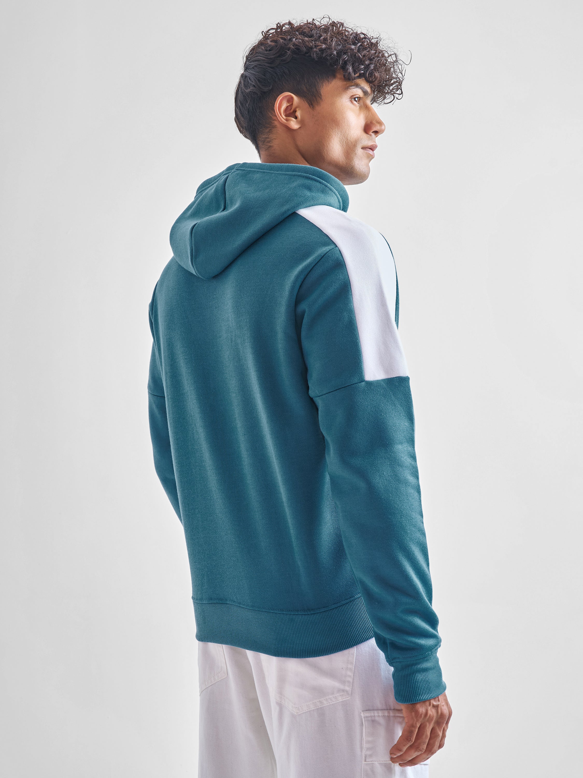 Highlander Men Teal Hooded Pullover Sweatshirt - Teal - Image 3