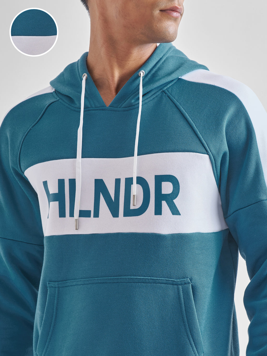Highlander Men Teal Hooded Pullover Sweatshirt - Teal - Image 5